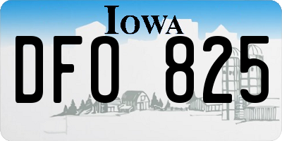 IA license plate DFO825