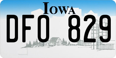 IA license plate DFO829