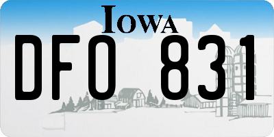 IA license plate DFO831