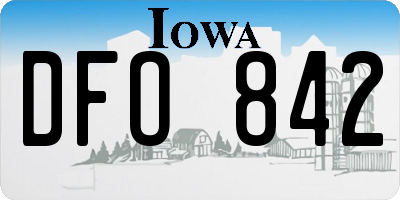 IA license plate DFO842