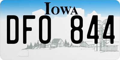 IA license plate DFO844