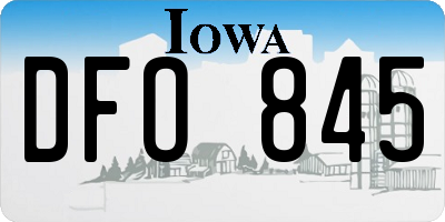 IA license plate DFO845