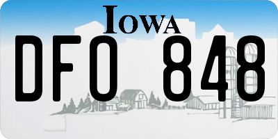 IA license plate DFO848