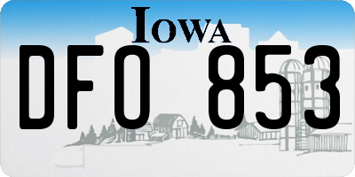 IA license plate DFO853