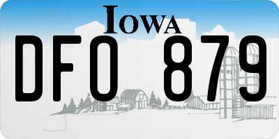 IA license plate DFO879