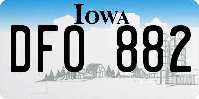 IA license plate DFO882