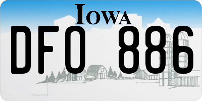IA license plate DFO886