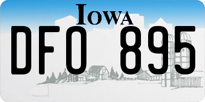 IA license plate DFO895