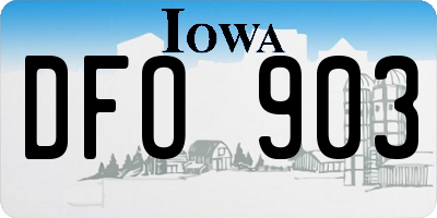 IA license plate DFO903