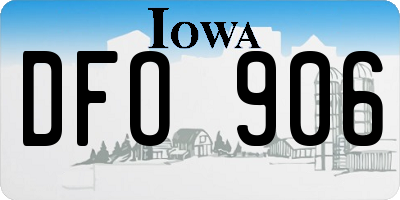 IA license plate DFO906