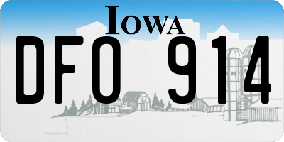 IA license plate DFO914