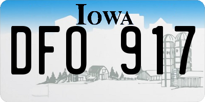 IA license plate DFO917