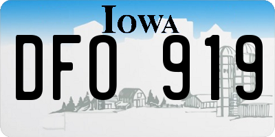 IA license plate DFO919