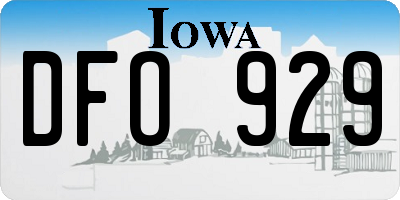 IA license plate DFO929