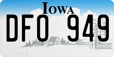 IA license plate DFO949
