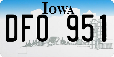 IA license plate DFO951