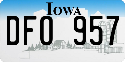 IA license plate DFO957