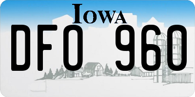 IA license plate DFO960