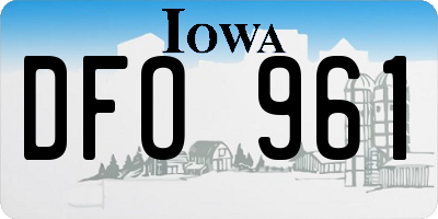 IA license plate DFO961