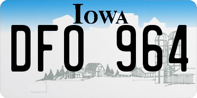 IA license plate DFO964