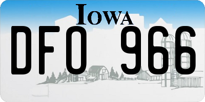 IA license plate DFO966