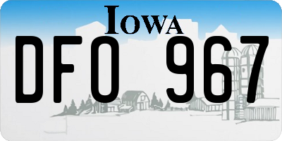 IA license plate DFO967