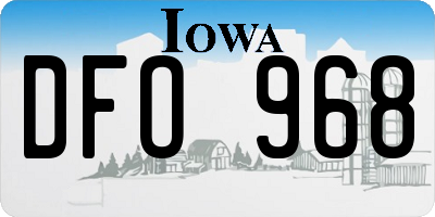 IA license plate DFO968