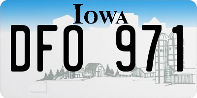 IA license plate DFO971