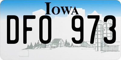 IA license plate DFO973
