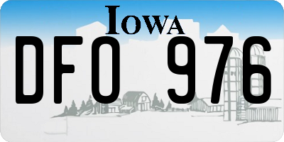 IA license plate DFO976