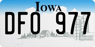 IA license plate DFO977