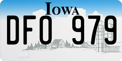 IA license plate DFO979