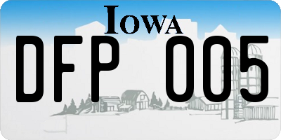IA license plate DFP005