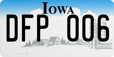 IA license plate DFP006