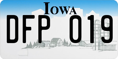 IA license plate DFP019