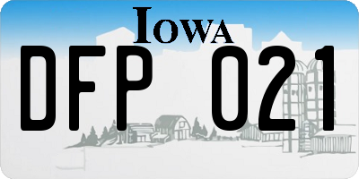 IA license plate DFP021