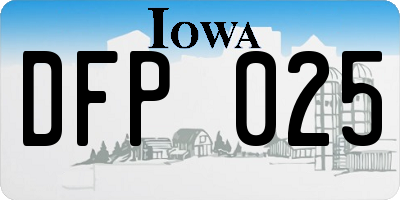IA license plate DFP025