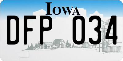 IA license plate DFP034