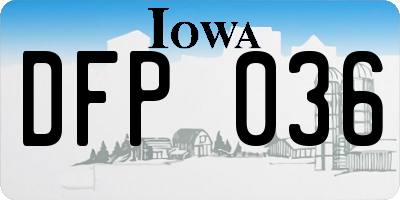 IA license plate DFP036