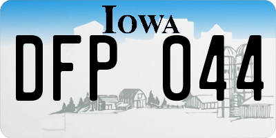 IA license plate DFP044
