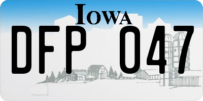 IA license plate DFP047