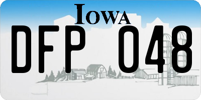 IA license plate DFP048