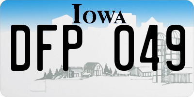 IA license plate DFP049