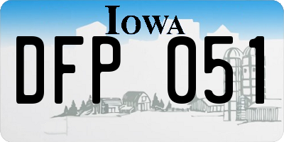 IA license plate DFP051