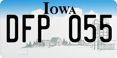 IA license plate DFP055