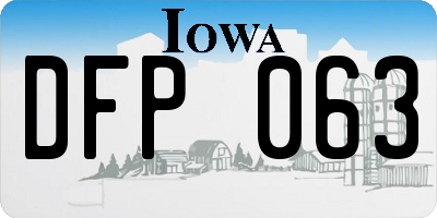 IA license plate DFP063