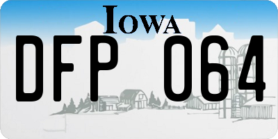 IA license plate DFP064