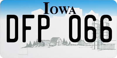 IA license plate DFP066