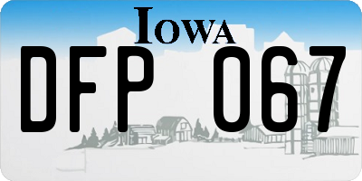 IA license plate DFP067