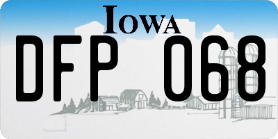 IA license plate DFP068